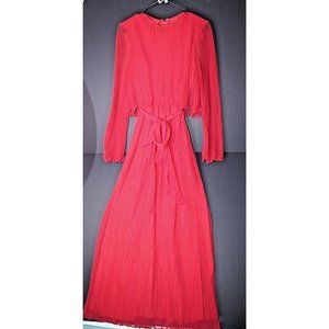 Miss Elliette Chiffon Red Size  8 Vintage Women's Dress